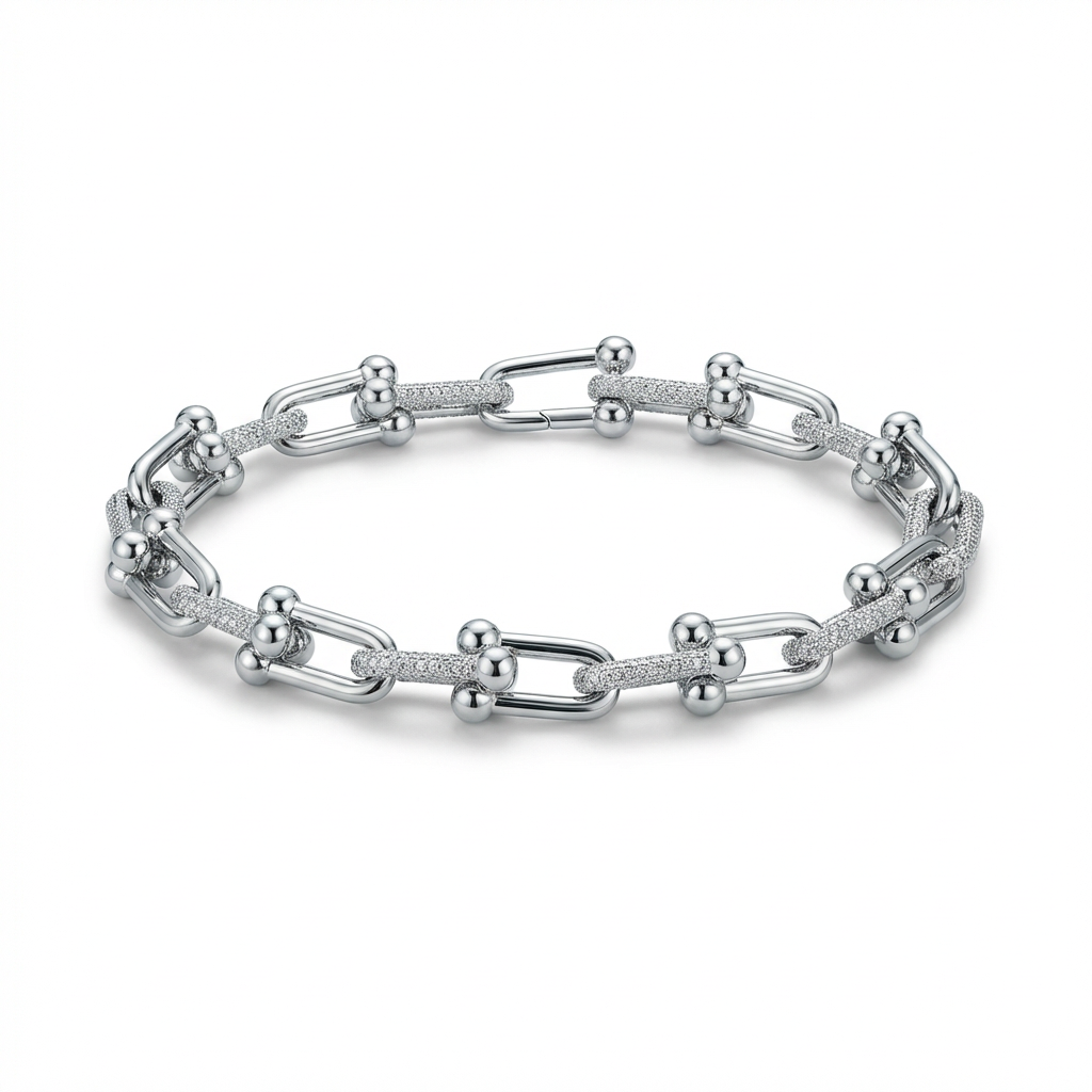New York Link Silver Bracelet