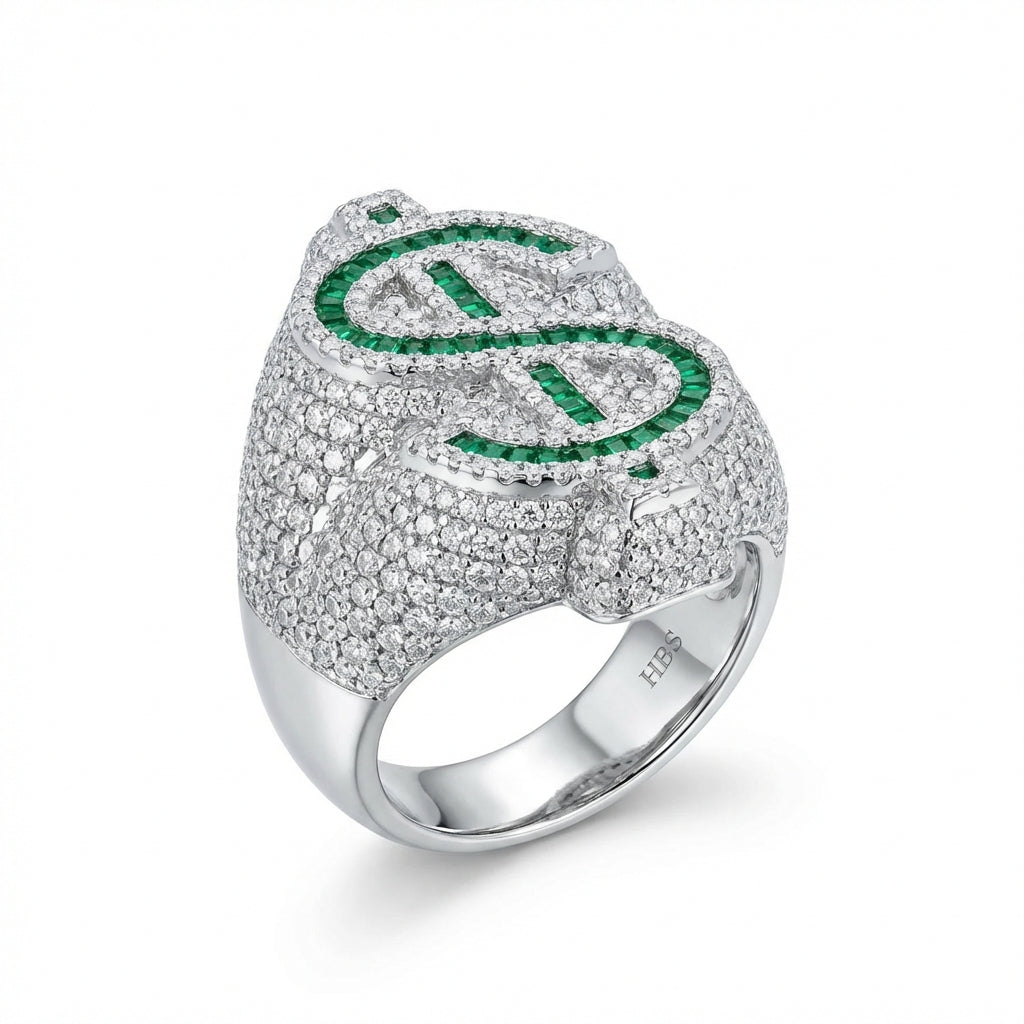 Emerald Dollar Ice Ring