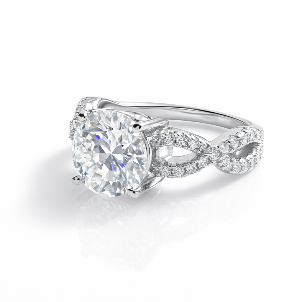 SoHo Flow Twisted Pavé Engagement Ring