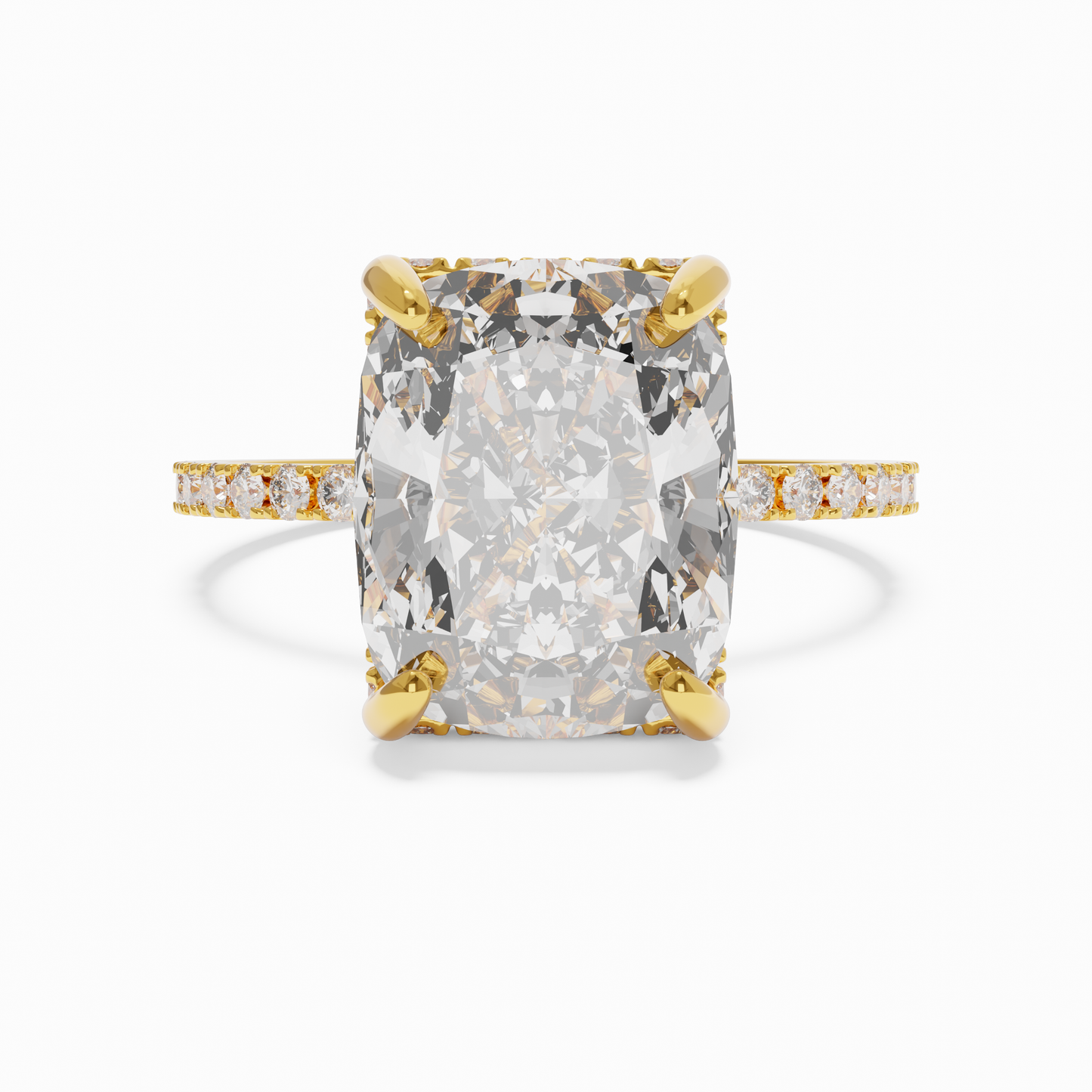 Park Avenue Crown – Radiant Cushion Halo Ring