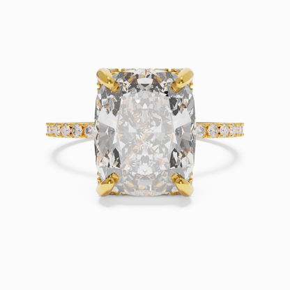 Park Avenue Crown – Radiant Cushion Halo Ring