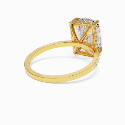 Park Avenue Crown – Radiant Cushion Halo Ring