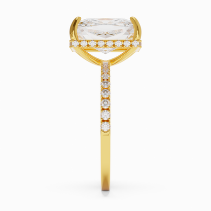 Park Avenue Crown – Radiant Cushion Halo Ring