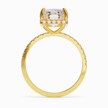 Park Avenue Crown – Radiant Cushion Halo Ring