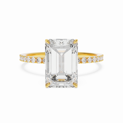 Park Avenue Regency – Emerald Halo Diamond Ring