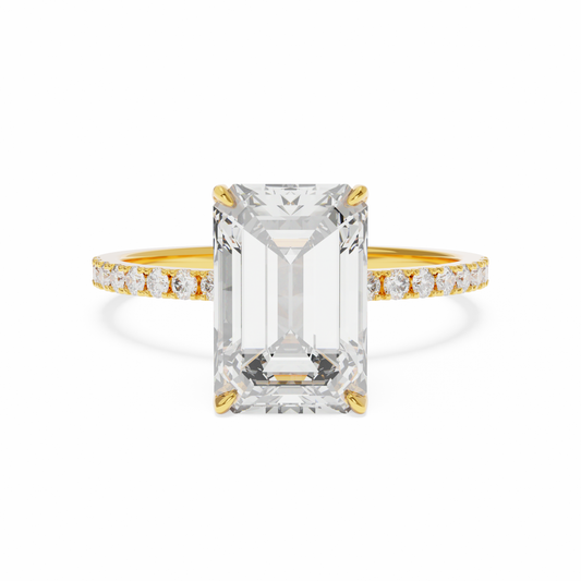 Park Avenue Regency – Emerald Halo Diamond Ring