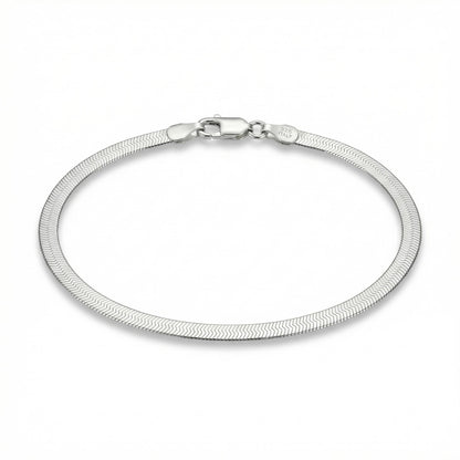 Tribeca Silver Herringbone Bracelet