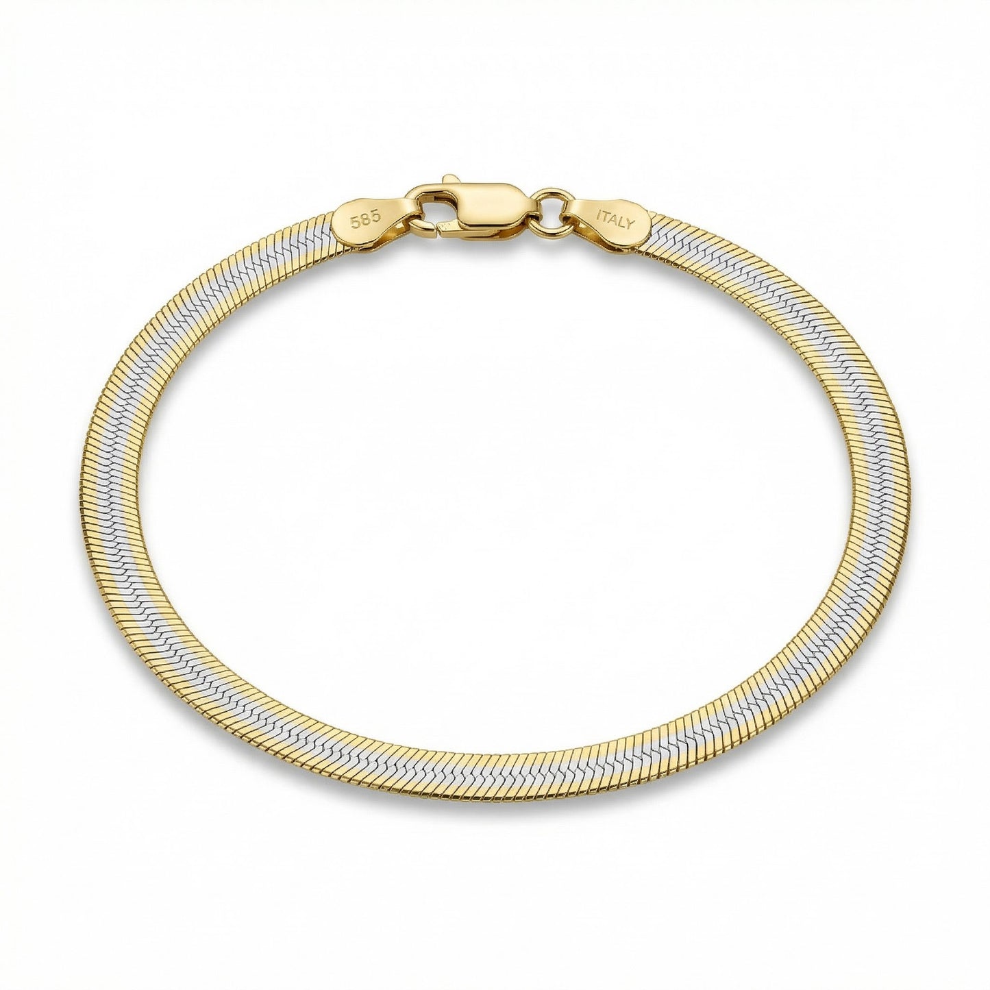 SoHo Two-Tone Herringbone Bracelet