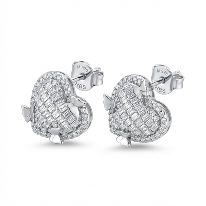 Chelsea Heart Pavé Set - Earrings