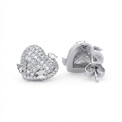 Chelsea Heart Pavé Set - Earrings
