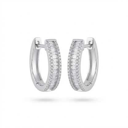 Madison Baguette Hoop Earrings