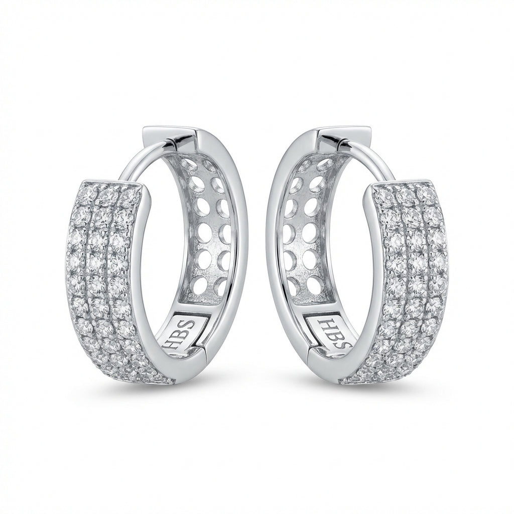 Tribeca Pavé Hoop Earrings