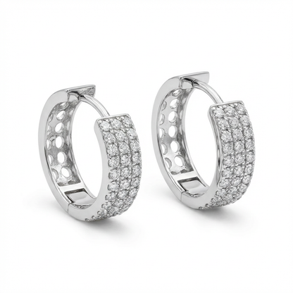 Tribeca Pavé Hoop Earrings
