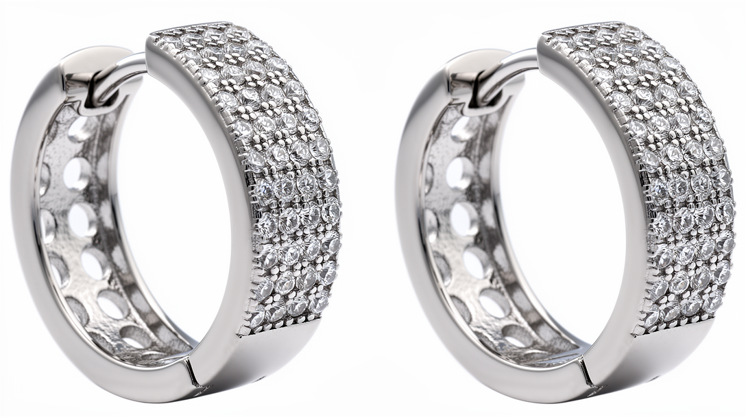 Tribeca Pavé Hoop Earrings