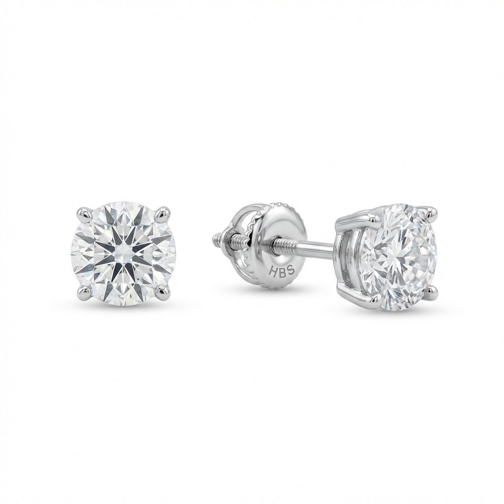 New York Solitaire Stud Earrings