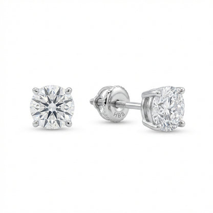 New York Solitaire Stud Earrings