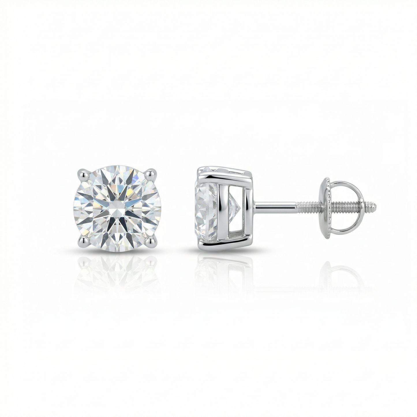 New York Solitaire Stud Earrings