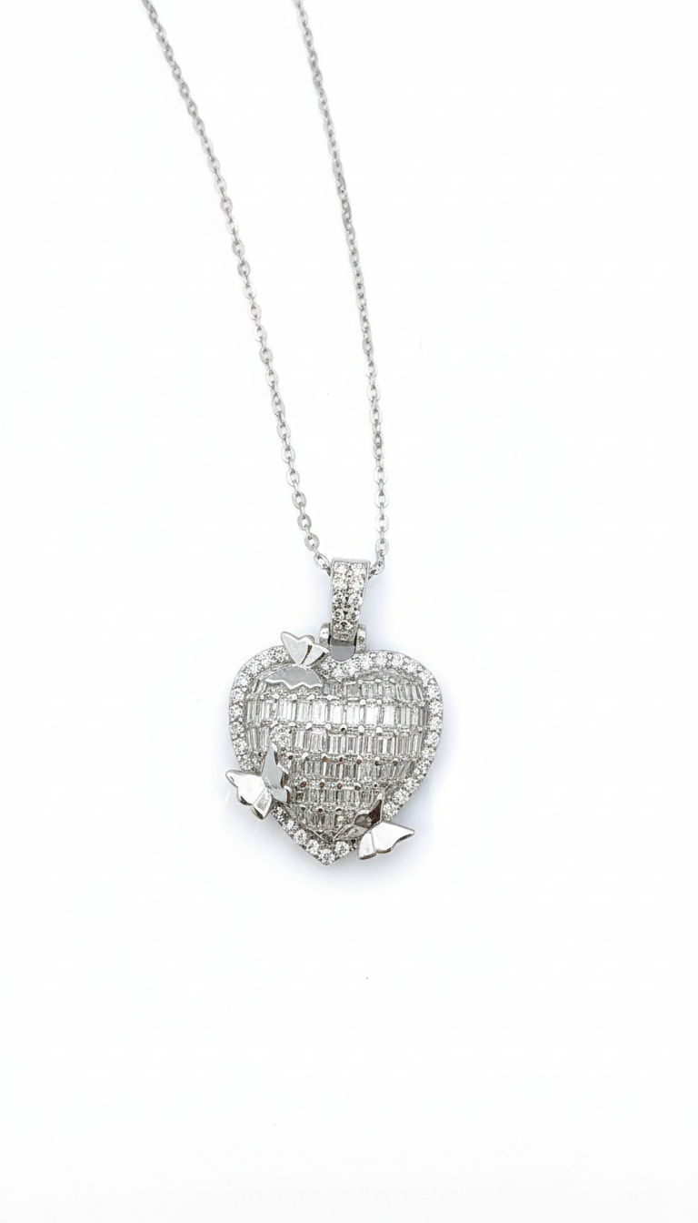 Chelsea Heart Pavé Set - Pendant Necklace