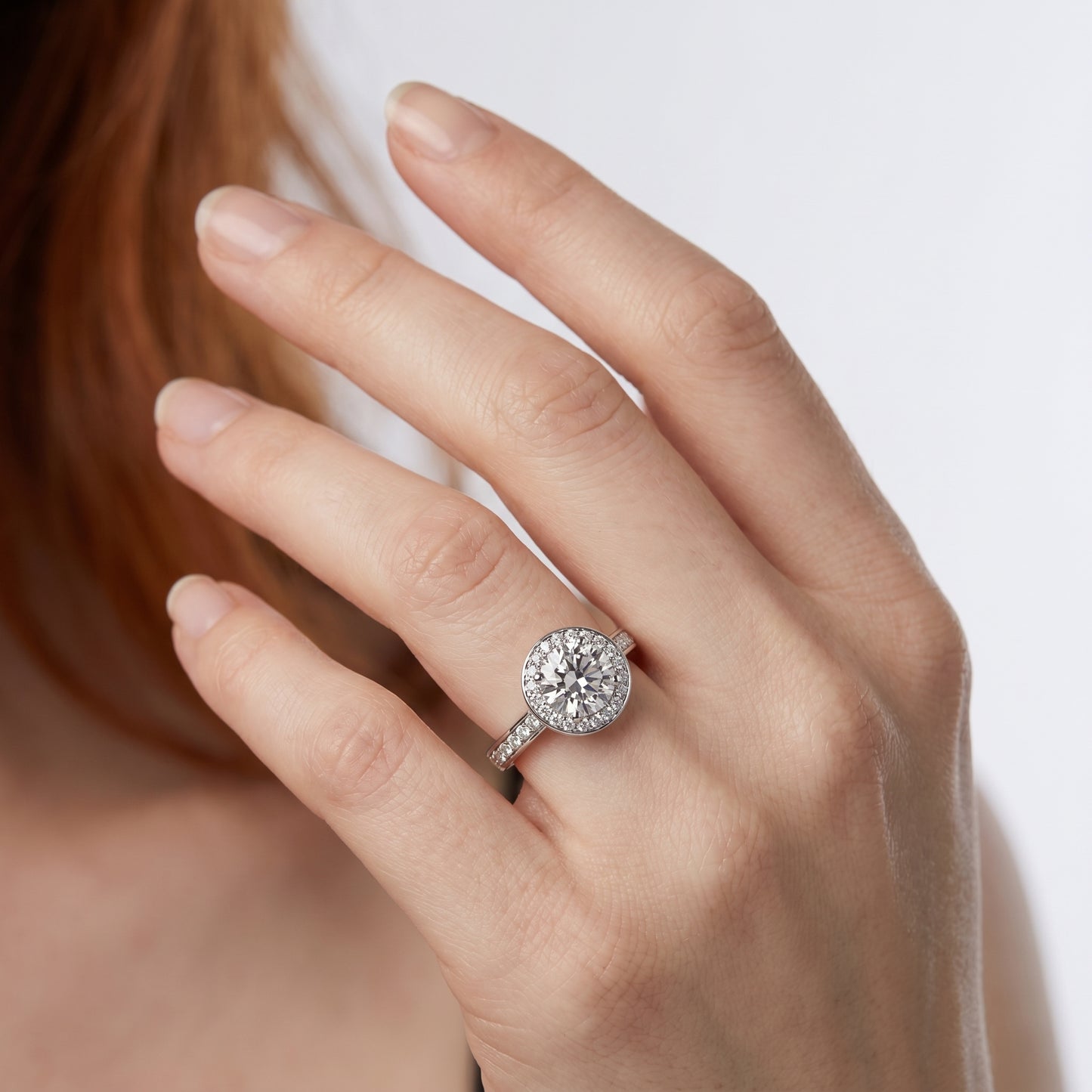 Fifth Ave Grand Halo Pavé Engagement Ring