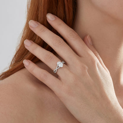 SoHo Flow Twisted Pavé Engagement Ring