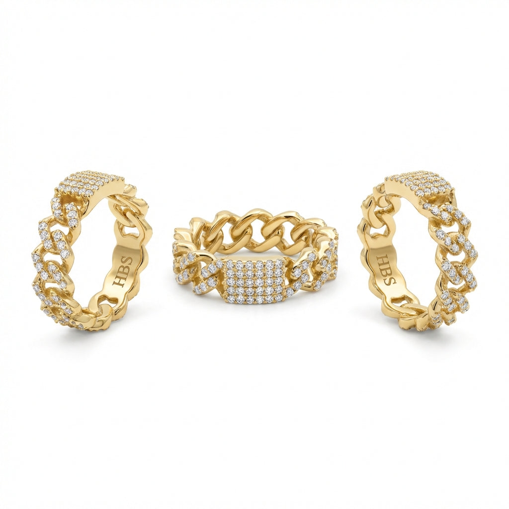 Bronx Cuban Link Pavé Ring