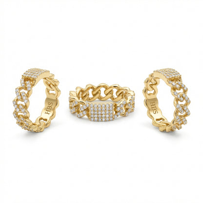 Bronx Cuban Link Pavé Ring