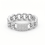 Bronx Cuban Link Pavé Ring