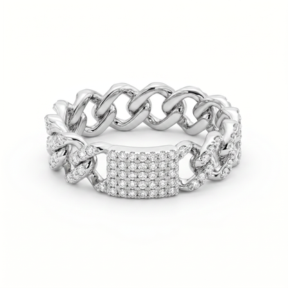 Bronx Cuban Link Pavé Ring