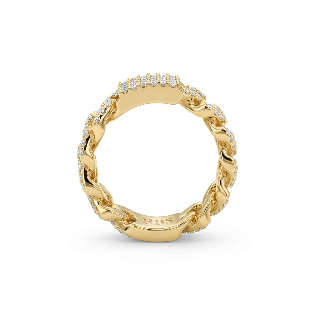 Bronx Cuban Link Pavé Ring