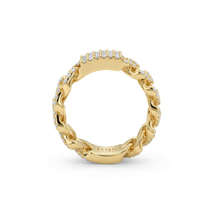 Bronx Cuban Link Pavé Ring