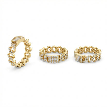 Bronx Cuban Link Pavé Ring
