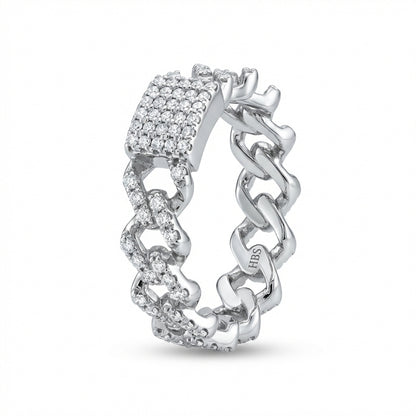 Bronx Cuban Link Pavé Ring