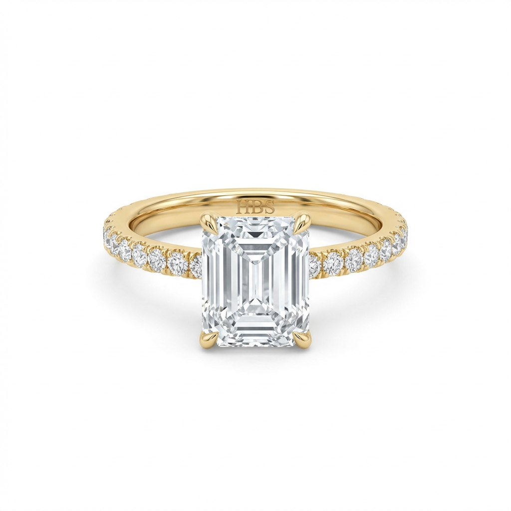 Lexington Avenue Precision – Emerald Pavé Ring