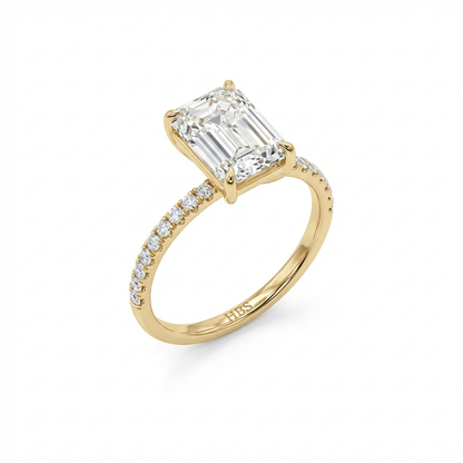 Lexington Avenue Precision – Emerald Pavé Ring