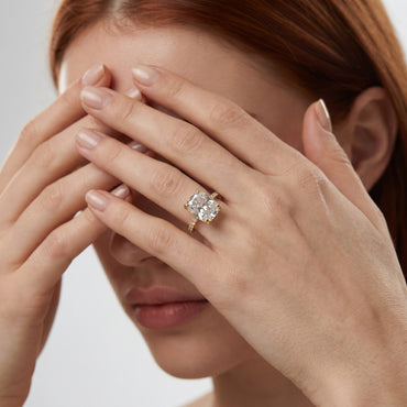 Park Avenue Crown – Radiant Cushion Halo Ring