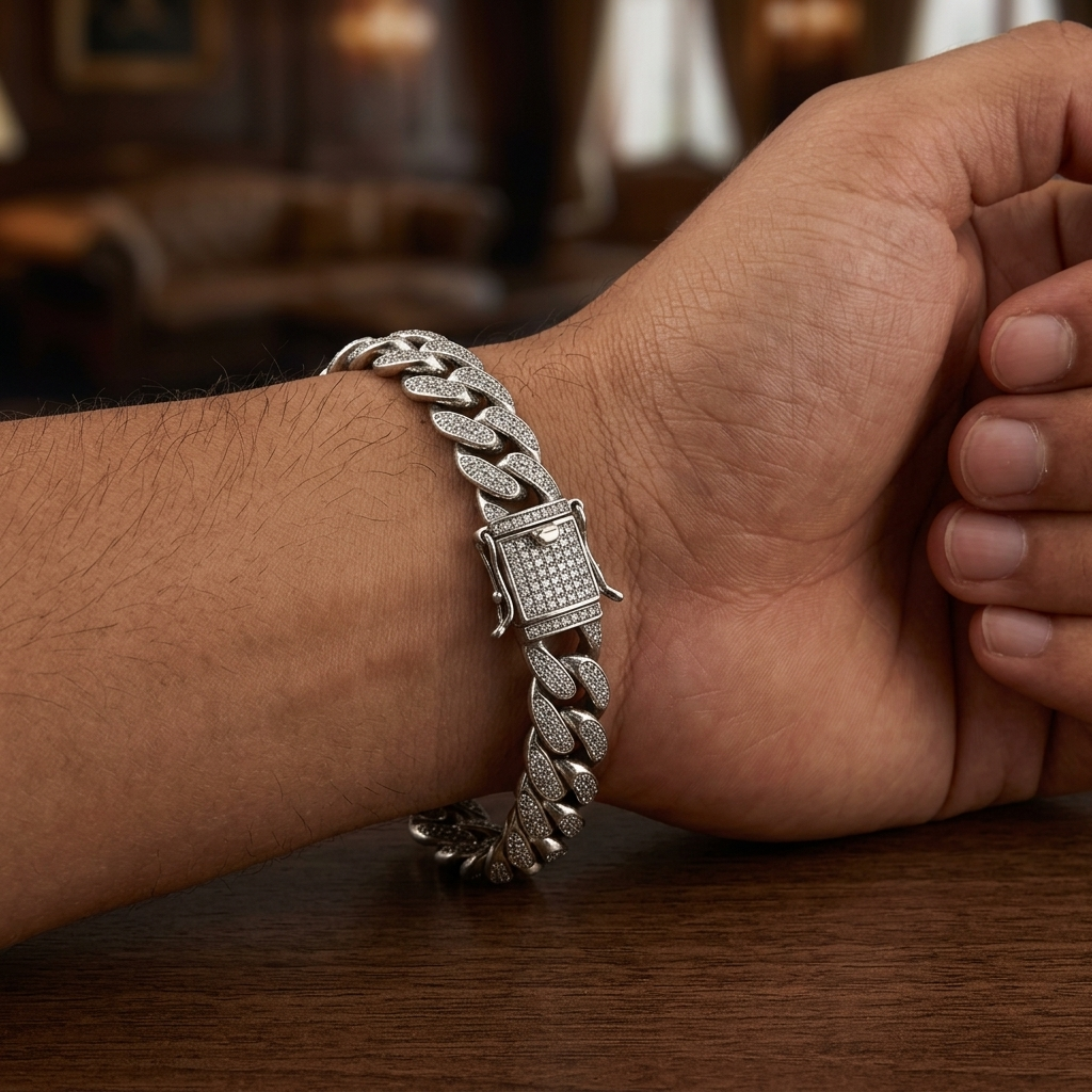 New York Cuban Pavé Bracelet