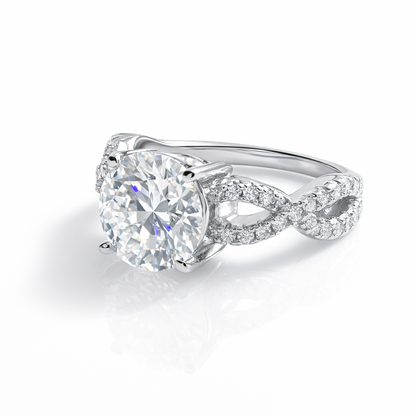 SoHo Flow Twisted Pavé Engagement Ring