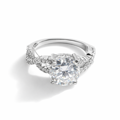 SoHo Flow Twisted Pavé Engagement Ring