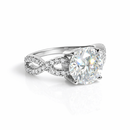 SoHo Flow Twisted Pavé Engagement Ring