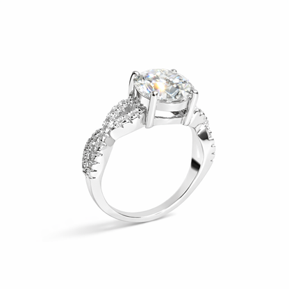 SoHo Flow Twisted Pavé Engagement Ring