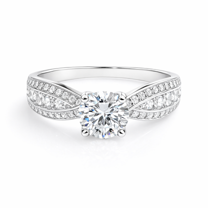 SoHo Flow Pavé Engagement Ring
