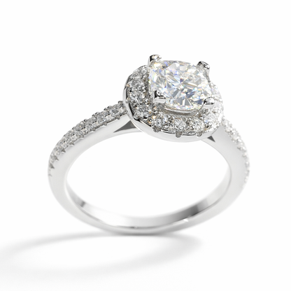 Fifth Ave Halo Pavé Engagement Ring