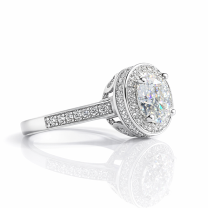 Fifth Ave Grand Halo Pavé Engagement Ring