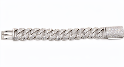 SoHo Ice Cuban – Pavé Moissanite Bracelet