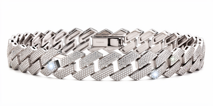 Tribeca Ice Cuban – Pavé Moissanite Bracelet