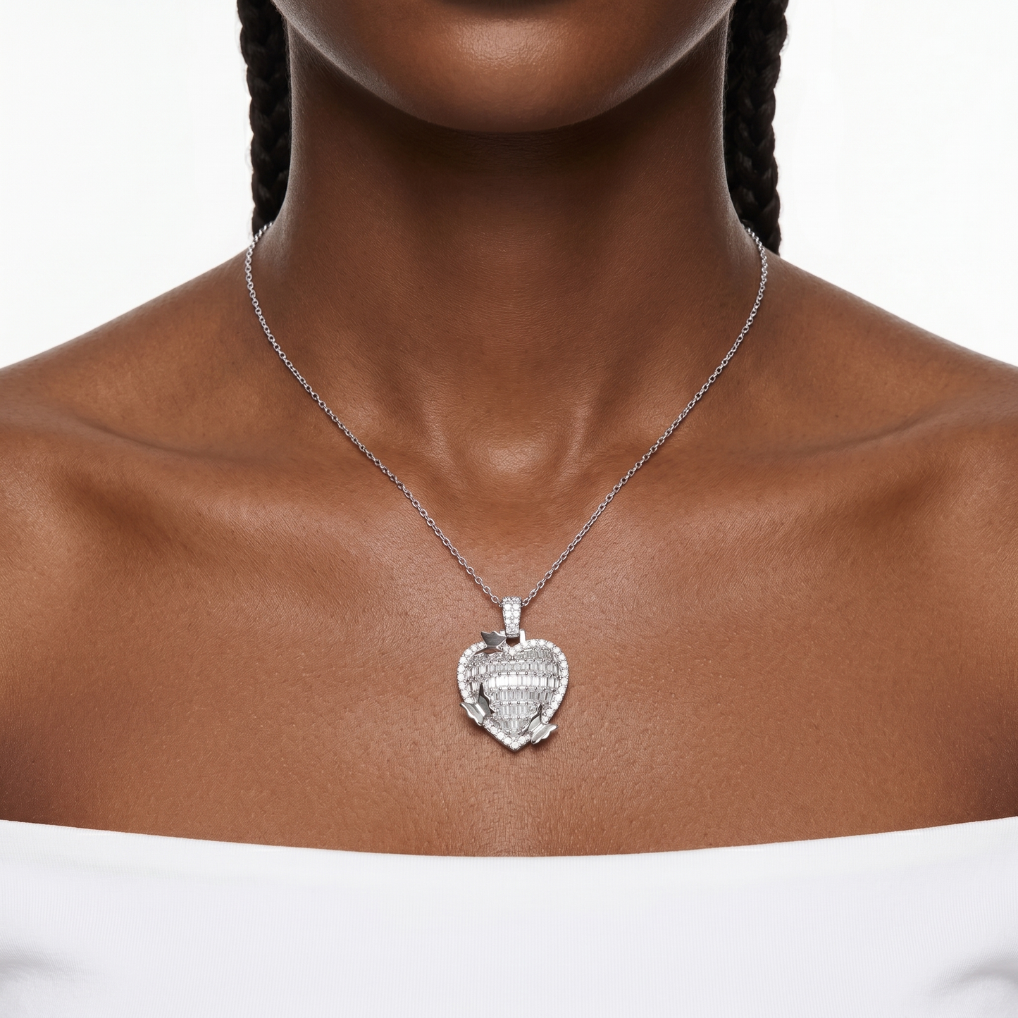 Chelsea Heart Pavé Set - Pendant Necklace