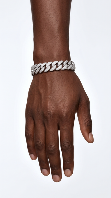 SoHo Ice Cuban – Pavé Moissanite Bracelet