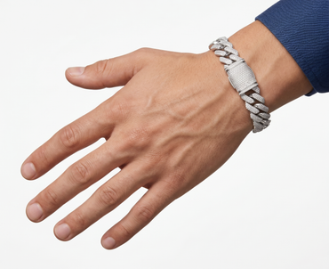 Tribeca Ice Cuban – Pavé Moissanite Bracelet