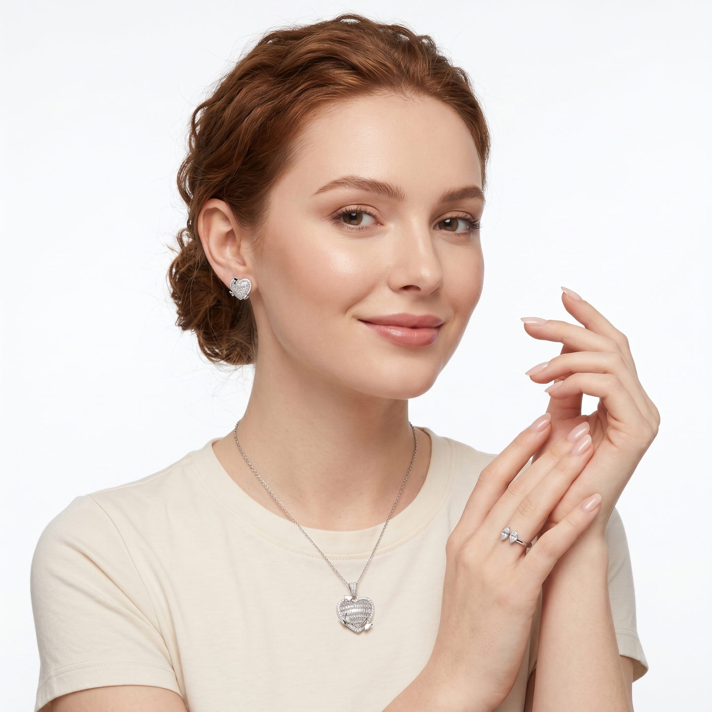 Chelsea Heart Pavé Set - Pendant Necklace