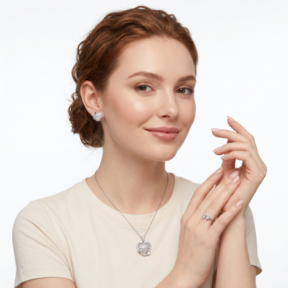 Chelsea Heart Pavé Set - Pendant Necklace